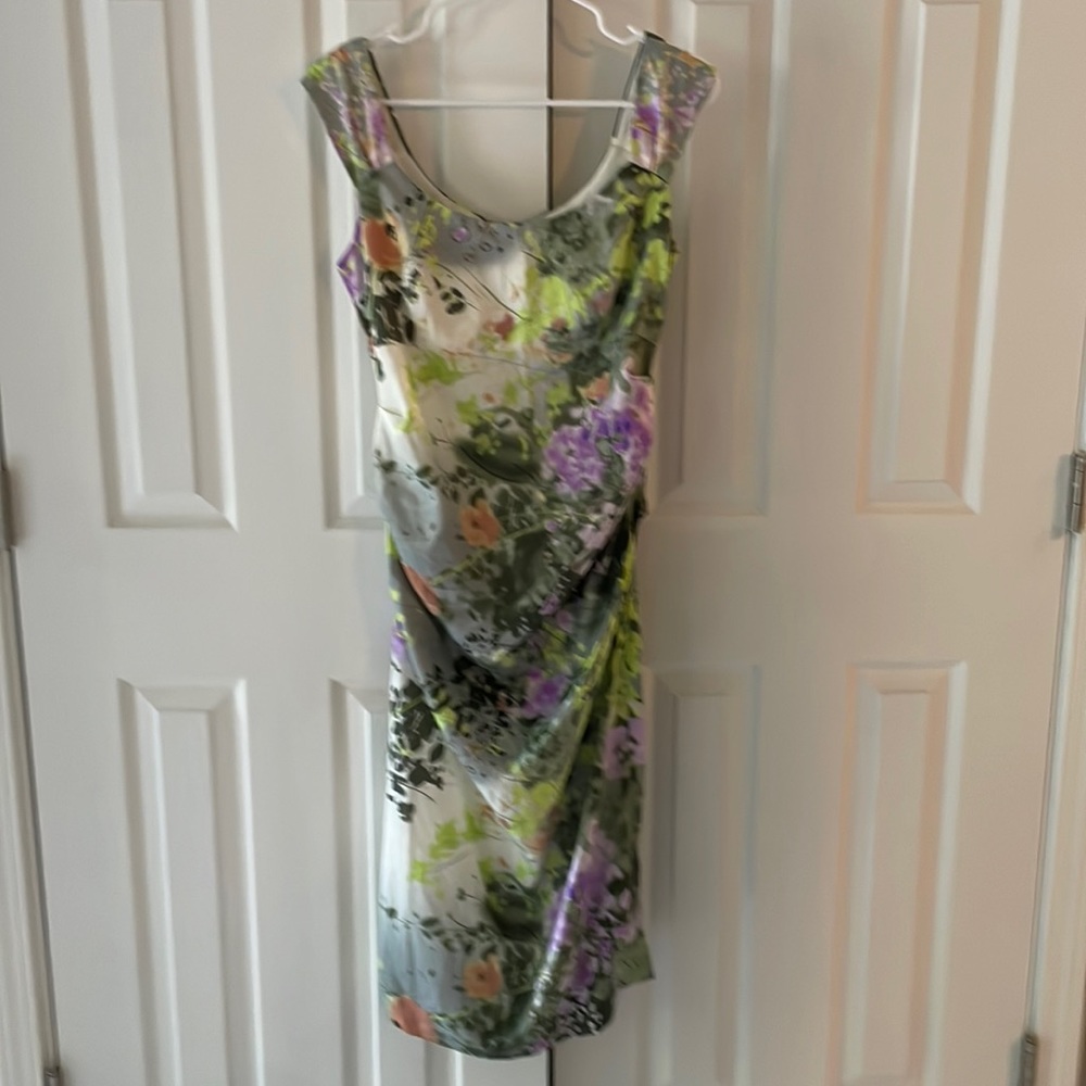 Watercolor floral dress